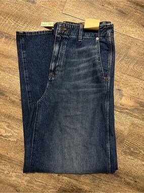 Madewell Women's Straight-Leg Jeans in Dark Blue Denim